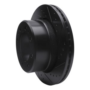 Dodge Ram 3500 Brake Rotor (1) - Rear Right - R1 Concepts - Drilled & Slotted - Black - `09-`25